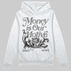 Jordan 10 Retro Shadow (2025) DopeSkill Hoodie Sweatshirt Money Is Our Motive Typo Graphic Streetwear - White