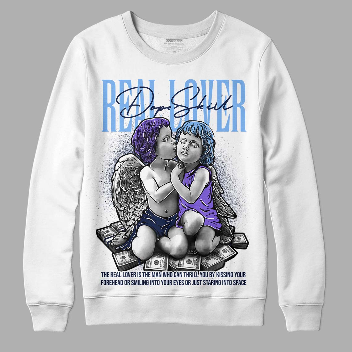 Jordan 5 SE “Georgetown” DopeSkill Sweatshirt Real Lover Graphic Streetwear