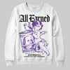 PURPLE Sneakers DopeSkill Sweatshirt All Earned Graphic Streetwear - White
