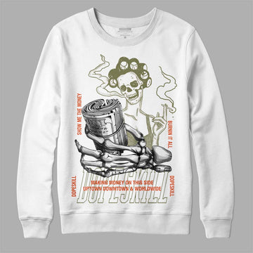 Olive Sneakers DopeSkill Sweatshirt Show Me The Money Graphic Streetwear - White