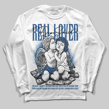 Jordan 1 Low OG “Storm Blue” DopeSkill Long Sleeve T-Shirt Real Lover Graphic Streetwear - White
