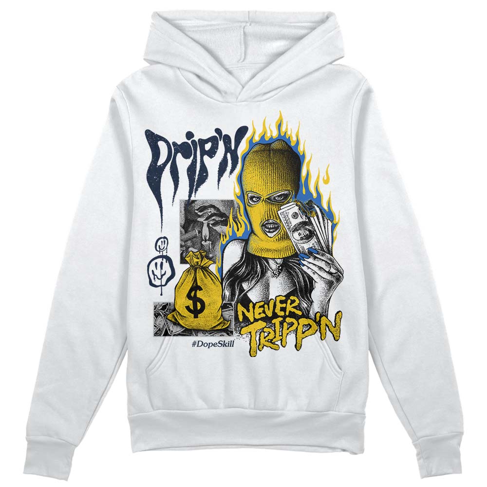 Dunk Low Vintage “Michigan” DopeSkill Hoodie Sweatshirt Drip'n Never Tripp'n Graphic Streetwear - White