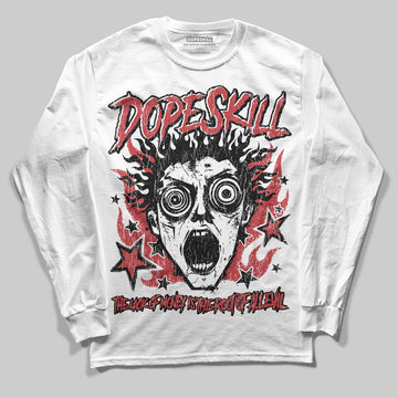 Red Sneakers DopeSkill Long Sleeve T-Shirt Root of Evil Graphic Streetwear - White