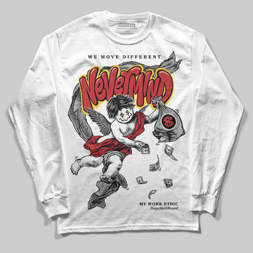 Jordan 4 “Flight Club” DopeSkill Long Sleeve T-Shirt Nevermind Graphic Streetwear - White