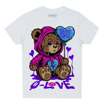 Dunk Low GS “Active Fuchsia” DopeSkill Toddler Kids T-shirt Broken Bear Graphic Streetwear - White