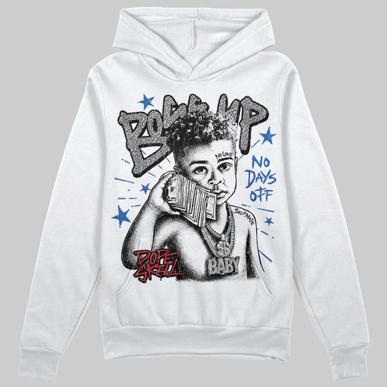 Jordan 3 "True Blue" DopeSkill Hoodie Sweatshirt Boss Up Graphic Streetwear - WHite