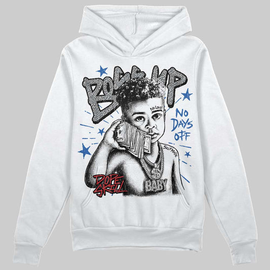 Jordan 3 "True Blue" DopeSkill Hoodie Sweatshirt Boss Up Graphic Streetwear - WHite