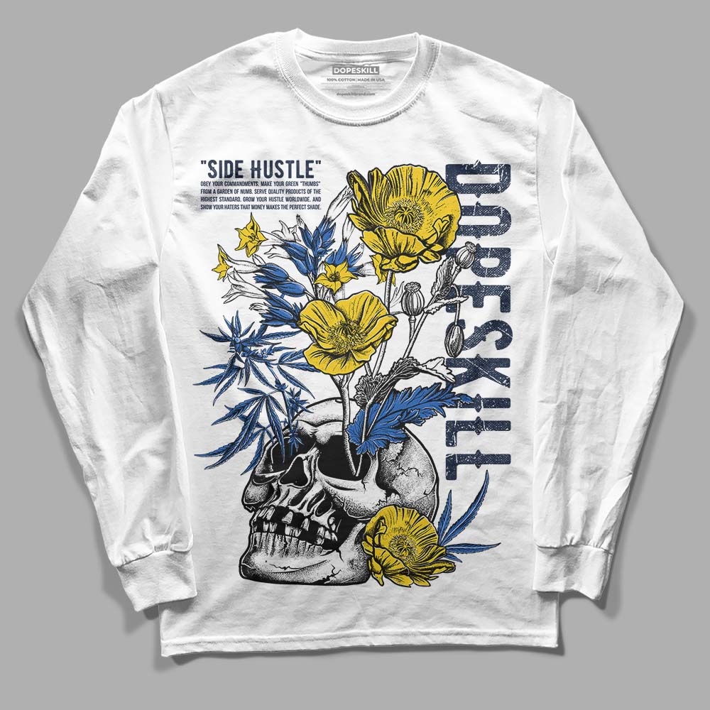 Dunk Low Vintage “Michigan” DopeSkill Long Sleeve T-Shirt Side Hustle Graphic Streetwear - White