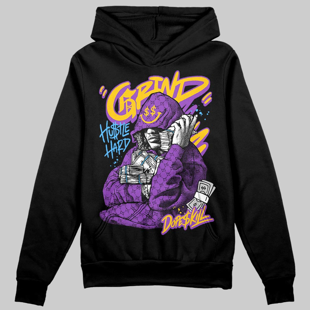 PURPLE Sneakers DopeSkill Hoodie Grind Pray Graphic Streetwear - Black