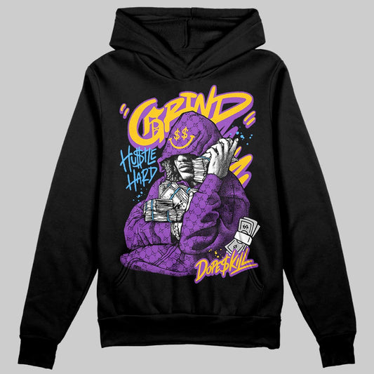 PURPLE Sneakers DopeSkill Hoodie Grind Pray Graphic Streetwear - Black