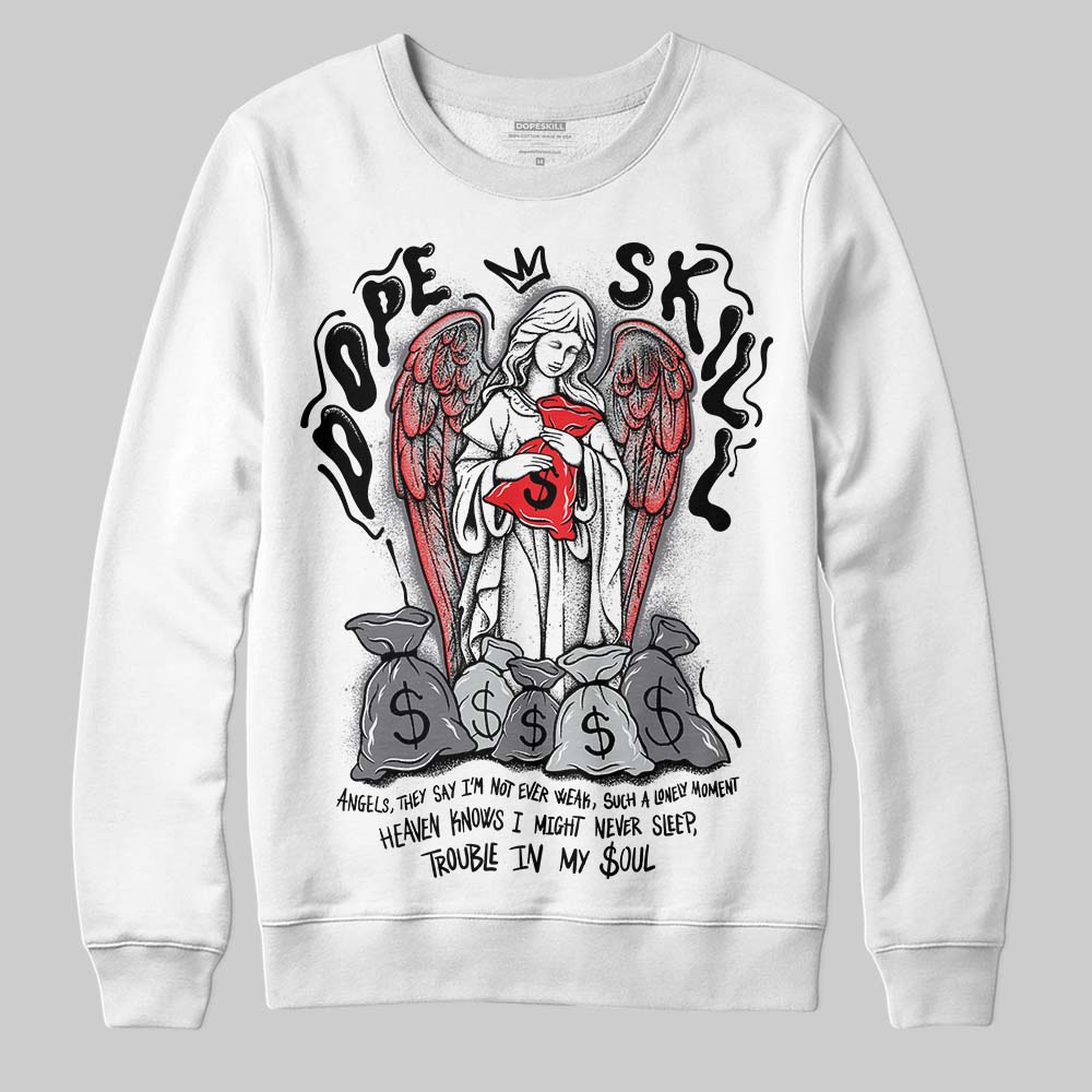 Jordan 4 “Fear” DopeSkill Sweatshirt Angels Graphic Streetwear - White