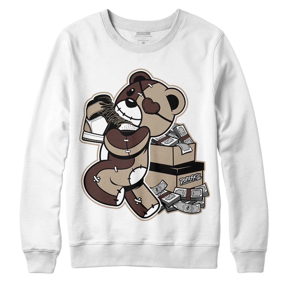 Jordan 1 High OG “Latte” DopeSkill Sweatshirt Bear Steals Sneaker Graphic Streetwear - White