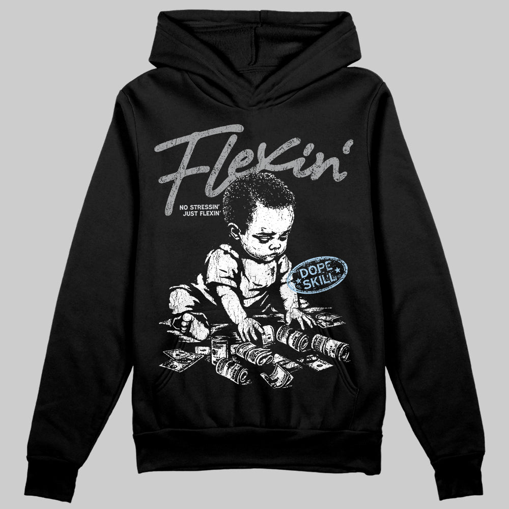 Jordan 5 Retro Wolf Grey (2026) DopeSkill Hoodie Sweatshirt Flexin' Graphic Streetwear - Black