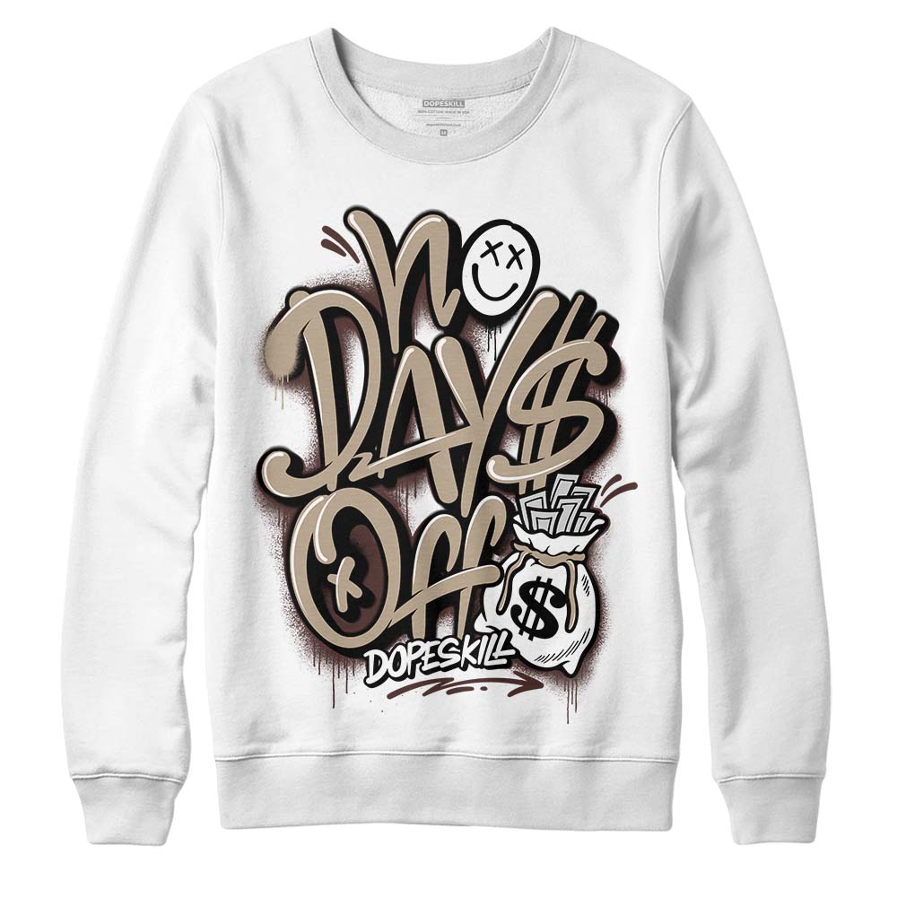 Jordan 1 High OG “Latte” DopeSkill Sweatshirt No Days Off Graphic Streetwear - White