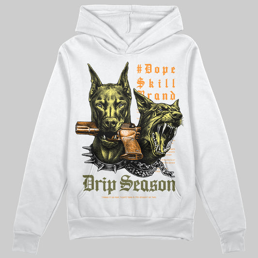 Olive Sneakers DopeSkill Hoodie Grind Pray Graphic Streetwear - White