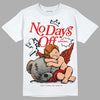 Jordan 3 Retro Fire Red DopeSkill T-Shirt New No Days Off Graphic Streetwear - White