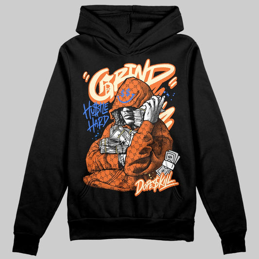 Orange Sneakers DopeSkill Hoodie Grind Pray Graphic Streetwear - Black