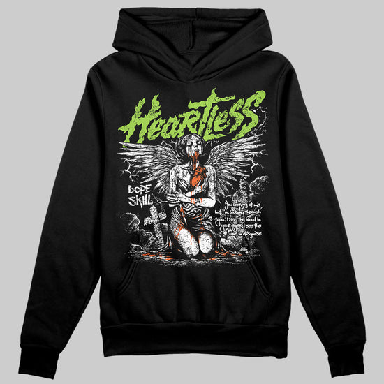 Neon Green Sneakers DopeSkill Hoodie Sweatshirt Heartless Graphic Streetwear - Black