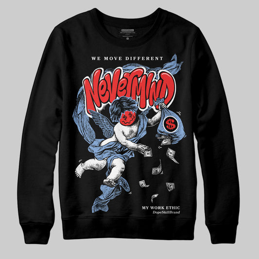 Jordan 4 WMNS 'Forget Me Not' DopeSkill Sweatshirt Nevermind Graphic Streetwear - Black