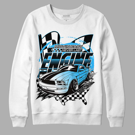 Jordan 2 Low "University Blue" DopeSkill Sweatshirt ENGINE Tshirt Graphic Streetwear - White