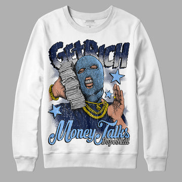 Jordan 5 Midnight Navy DopeSkill Sweatshirt Get Rich Graphic Streetwear