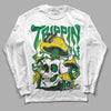 Jordan 5 “Lucky Green” DopeSkill Long Sleeve T-Shirt Trippin Graphic Streetwear - White