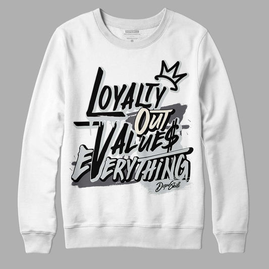 Jordan 1 Retro Low OG Black Cement DopeSkill Sweatshirt LOVE Graphic Streetwear - White