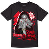 Jordan 4 Red Thunder DopeSkill T-Shirt NPC Graphic Streetwear - Black