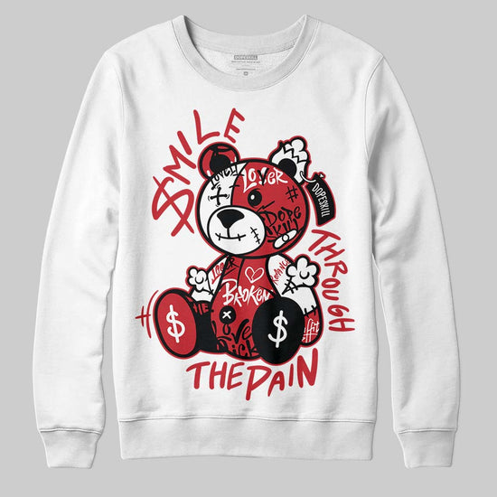 Jordan 1 Low OG "Chicago" DopeSkill Sweatshirt Smile Through The Pain Graphic Streetwear - White