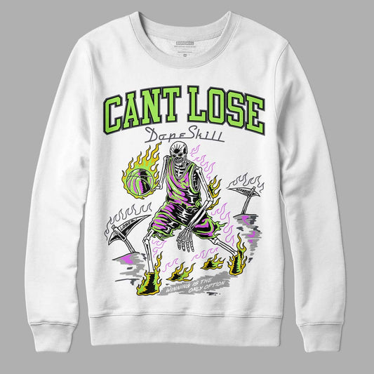 Jordan 5 Green Bean DopeSkill Sweatshirt Cant Lose Graphic Streetwear - White 