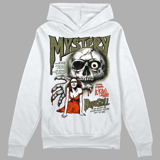 Olive Sneakers DopeSkill Hoodie Sweatshirt Mystery Ghostly Grasp Graphic Streetwear - White