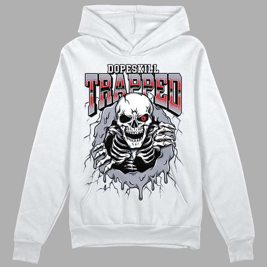 Jordan 4 “Bred Reimagined” DopeSkill Hoodie Sweatshirt Trapped Halloween Graphic Streetwear - White