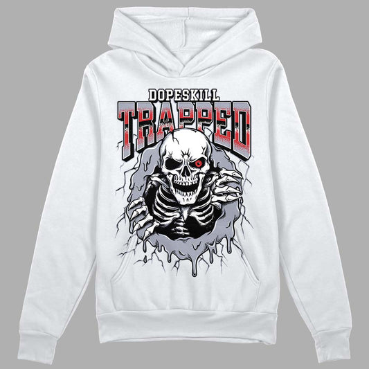 Jordan 4 “Bred Reimagined” DopeSkill Hoodie Sweatshirt Trapped Halloween Graphic Streetwear - White