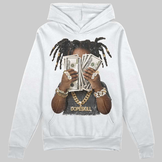 Jordan 4 “Black Cat” (2025) DopeSkill Hoodie Sweatshirt Rich Youth Graphic Streetwear - White