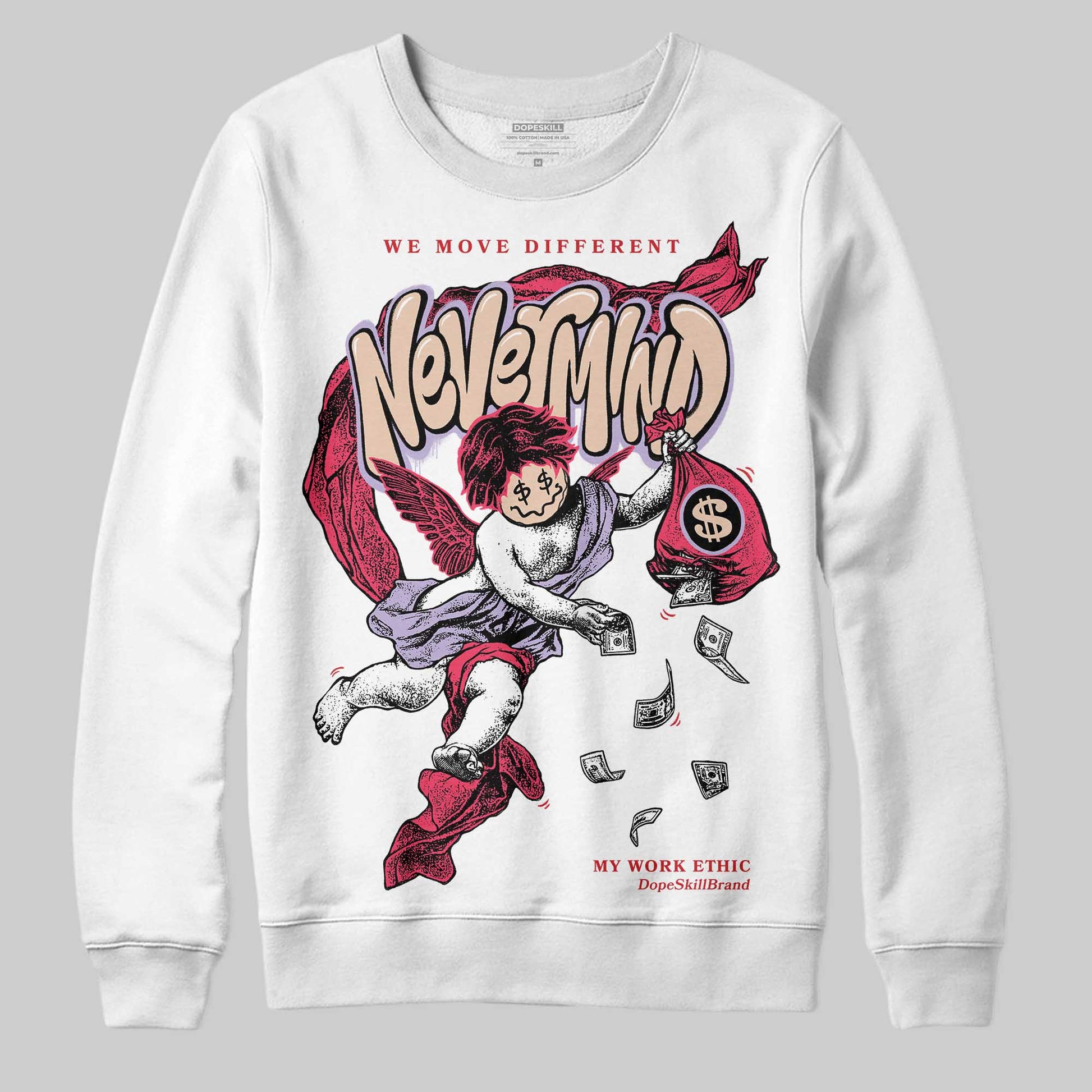Jordan 5 Low “Peanut Butter Jelly” DopeSkill Sweatshirt Nevermind Graphic Streetwear - White