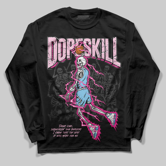Jordan 6 “Doernbecher” DopeSkill Long Sleeve T-Shirt Thunder Dunk Graphic Streetwear - Black