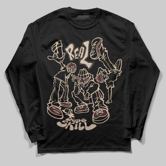 A Ma Maniére x Air Jordan 4 “Dark Mocha” DopeSkill Long Sleeve T-Shirt Real Y2K Players Graphic Streetwear - black