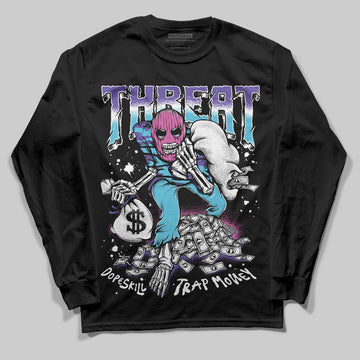 Jordan 8 Retro 'Aqua' 2025 DopeSkill Long Sleeve T-Shirt Threat Graphic Streetwear - Black