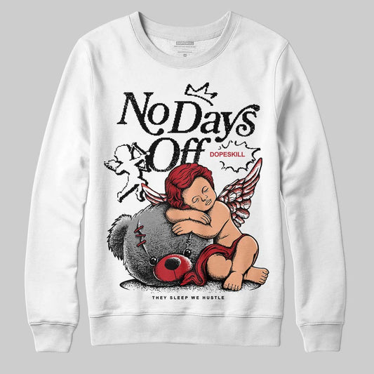 Jordan 14 Retro ‘Black Toe’ DopeSkill Sweatshirt New No Days Off Graphic Streetwear - White