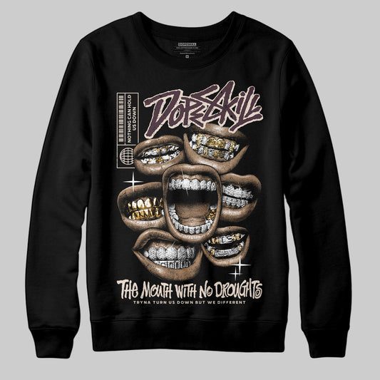 Adidas Samba OG Maroon Gold Metallic DopeSkill Sweatshirt The Mouth With No Droughts Graphic Streetwear - Black