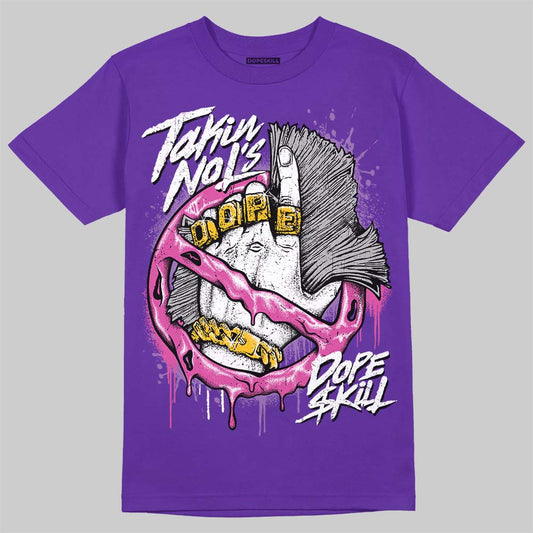 AJ 13 Court Purple DopeSkill Purple T-shirt Takin No L's Graphic