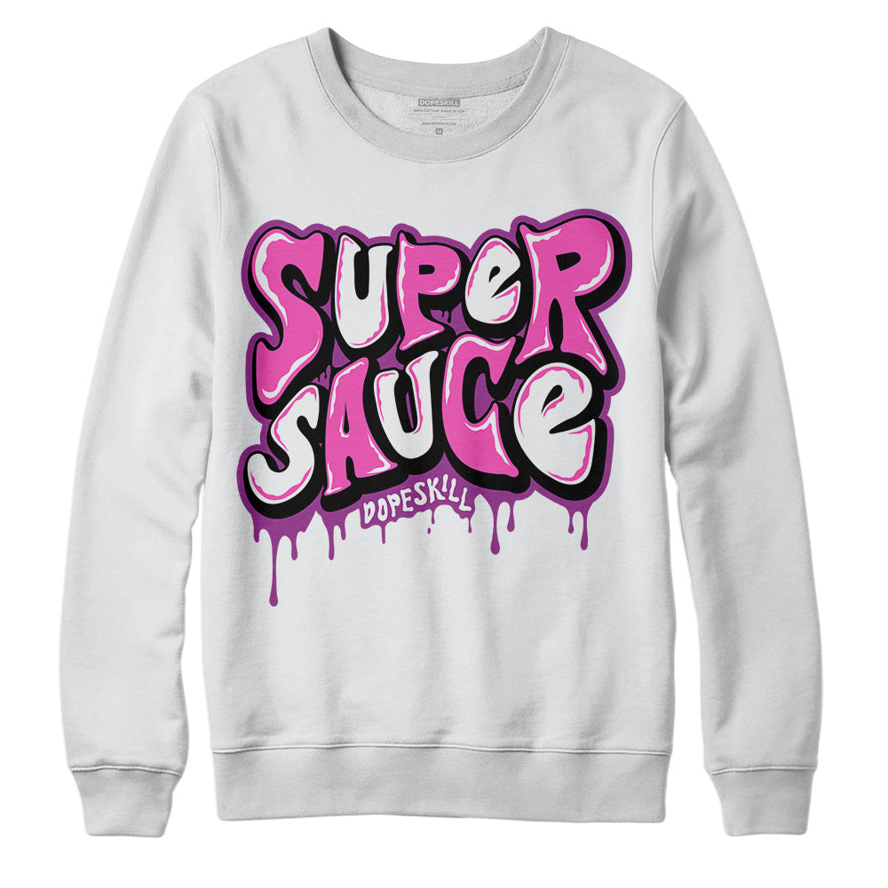 Jordan 4 GS “Hyper Violet” DopeSkill Sweatshirt Super Sauce Graphic Streetwear - White