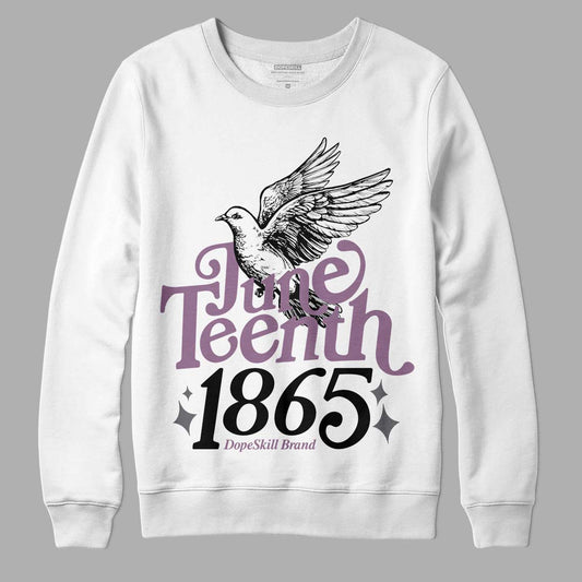 Jordan 2 “Mauve/Off-Noir” DopeSkill Sweatshirt Juneteenth 1865 Graphic Streetwear - White 