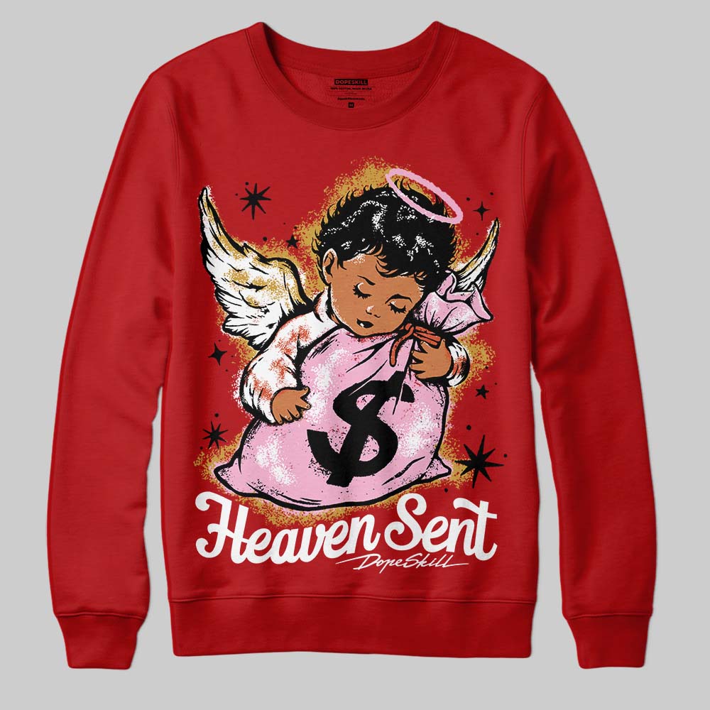 Nigel Sylvester x Air Jordan 4 ‘Brick by Brick’ DopeSkill Sweatshirt Heaven Sent Graphic Streetwear - Red