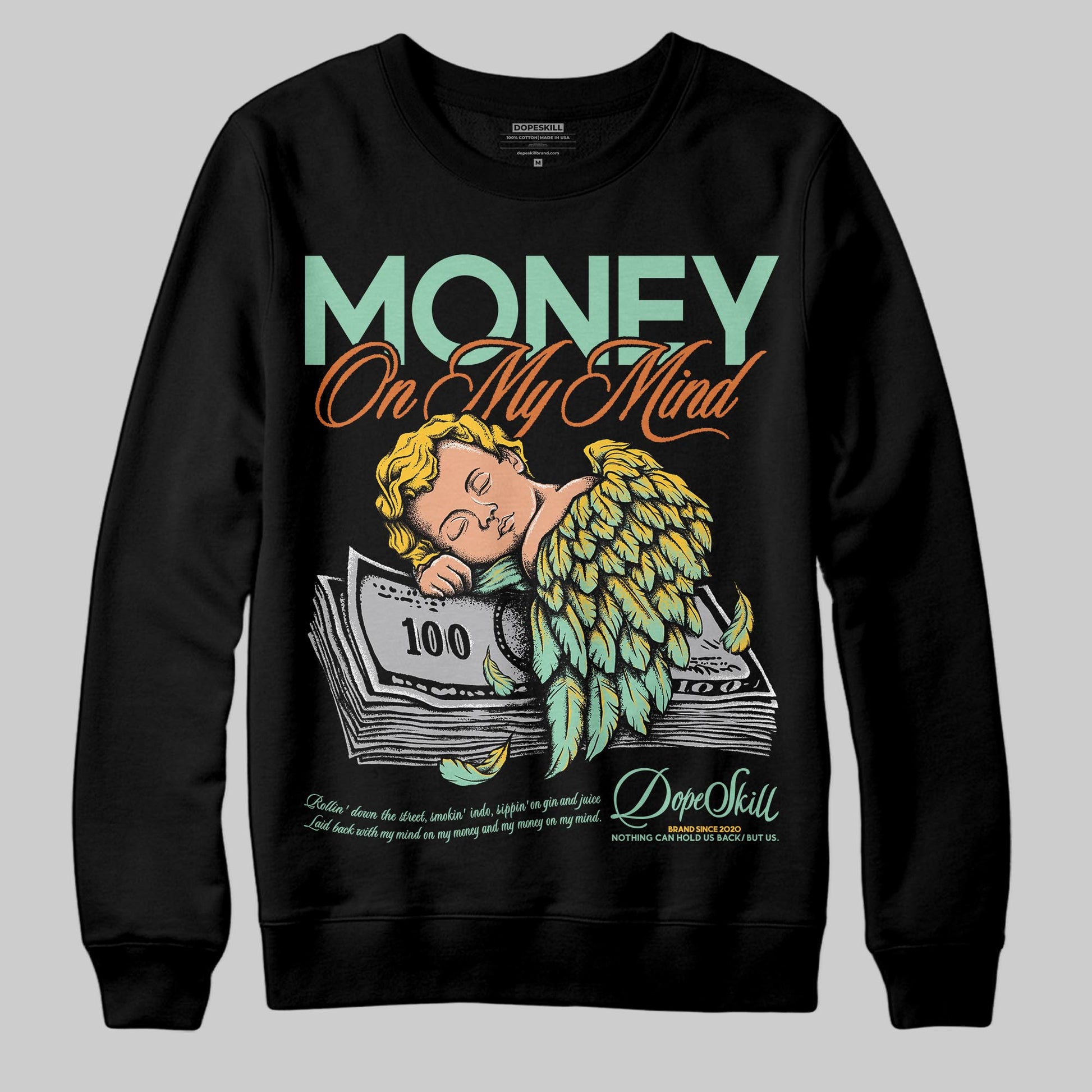 SB Dunk Low Rodeo Tourmaline DopeSkill Sweatshirt MOMM Graphic Streetwear - Black