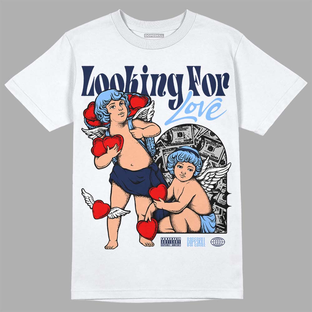 Jordan 5 Midnight Navy DopeSkill T-Shirt Looking For Love Graphic Streetwear