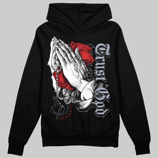 Jordan 4 “Bred Reimagined” DopeSkill Hoodie Sweatshirt Trust God Graphic Streetwear - Black