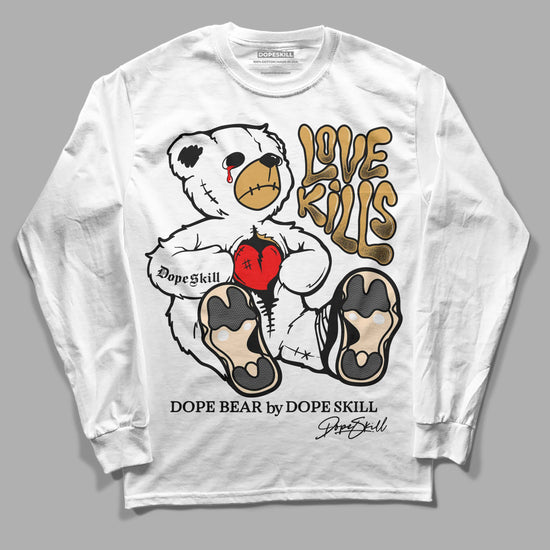 Jordan 11 "Gratitude" DopeSkill Long Sleeve T-Shirt Love Kills Graphic Streetwear - White 