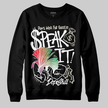 Jordan 11 Retro 285 Atlanta DopeSkill Sweatshirt Speak It Graphic Streetwear - Black