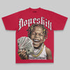 Red Oversize Print Money Loves Me DopeSkill Graphic Premium T-shirt Streetwear -Red 